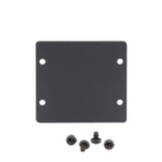 W-2BLANK (B) Wall Plate Insert - Double Blank Slot Cover Plate - Black